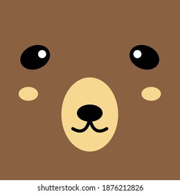 Bear face background illustration vector