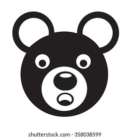 Bear Face emotion Icon Illustration sign design