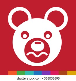Bear Face emotion Icon Illustration sign design
