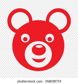 Bear Face emotion Icon Illustration sign design