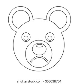 Bear Face emotion Icon Illustration sign design