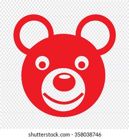 Bear Face emotion Icon Illustration sign design