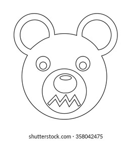 Bear Face emotion Icon Illustration sign design