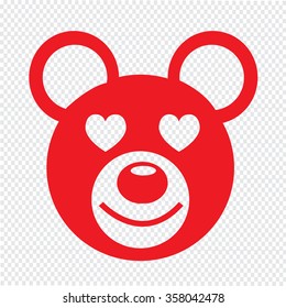 Bear Face emotion Icon Illustration sign design