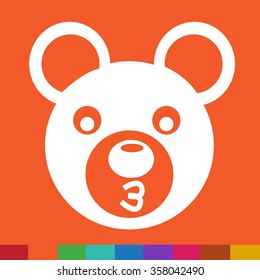 Bear Face emotion Icon Illustration sign design