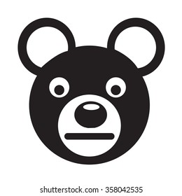 Bear Face emotion Icon Illustration sign design