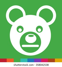 Bear Face emotion Icon Illustration sign design