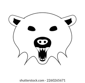 bear face icon. vectors, illustrations, icons, avatars and logos.