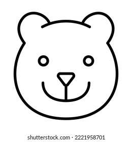 Bear, Bear Face, Koala Icon Logo Design Vector Template Illustration Sign And Symbol Pixels Perfect