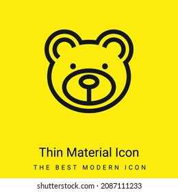 Icono de material amarillo brillante mínimo