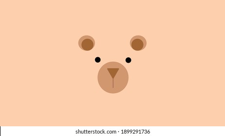 Bärenfläche, minimales Design für Hintergrund und Tapete