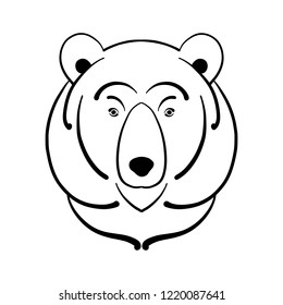 Bear face, sketch for your design