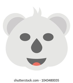 A bear face smiley expressing being surprised