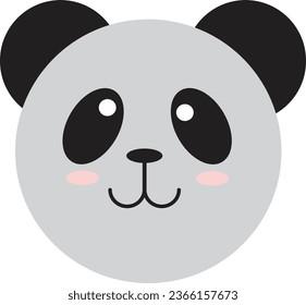 Bear face vector art illustration