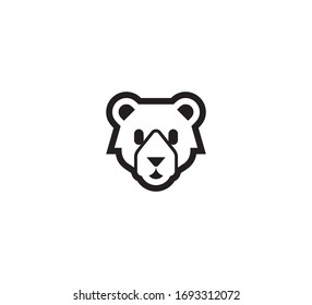 Bear face vector isolated icon illustration. Bear head Illustration