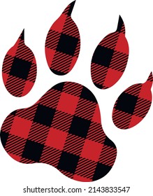 Bear Family Buffalo plaid Isolated vector file