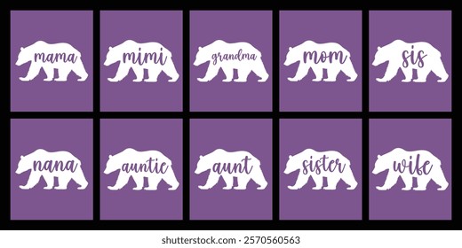 bear family t shirt design