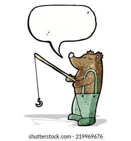 bear fishing cartoon
