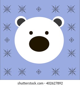 Cute Polar Bear Face Stock Vectors Images Vector Art Shutterstock