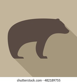 bear flat icon. You can be used bear icon for several purposes like: websites, UI, UX, print templates, promotional materials, info-graphics, web and mobile phone apps.