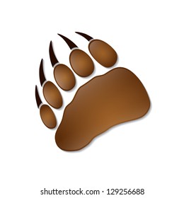 Similar Images, Stock Photos & Vectors of Bear footprint - vector