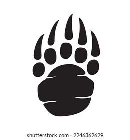 bear footprint, vintage t-shirt print, california vector logo