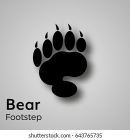 Bear footstep vector clip art foot print  symbol 