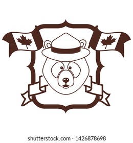 Bear forest animal of canada design