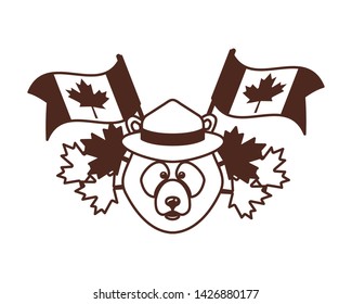 Bear forest animal of canada design
