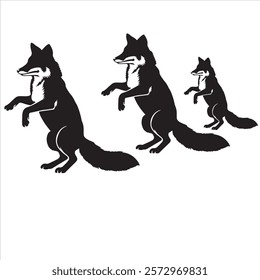 BEAR AND FOX silhouette FOR ADS AND BRANDS