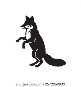 BEAR AND FOX silhouette FOR ADS AND BRANDS