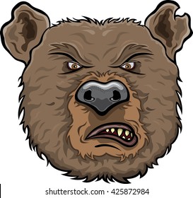Bear furious face