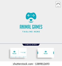 bear game logo design template animal concept controller