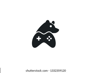 Bear Game Logo Vector Design