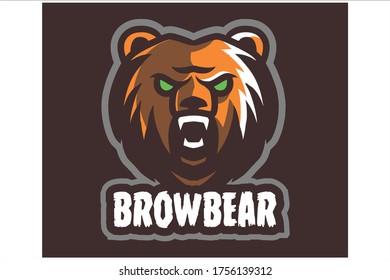 Bear Gaming E Sport Logo Vector Illustration