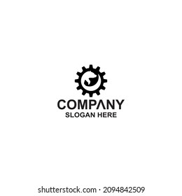 Bear Gear Logo vector design template
