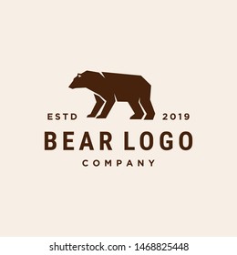 bear geometric logo vector icon logo illustration