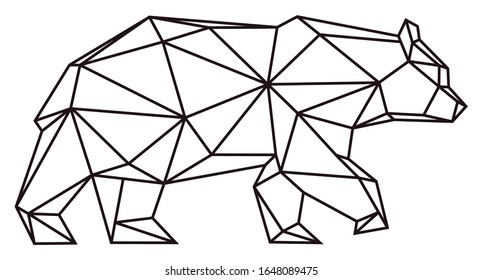 Bear Geometric Triangles Decorative Vector Stock Vector (Royalty Free ...