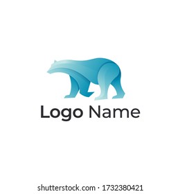 bear gradient logo template vector illustration