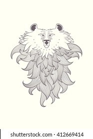 Bear. graphic illustration