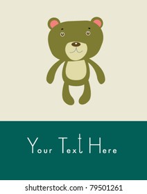 bear  greeting card with text 6