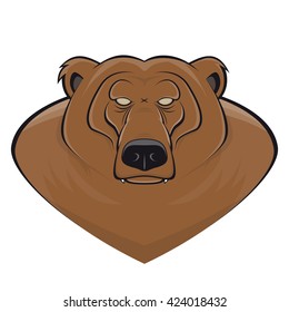 bear grizzly cartoon head