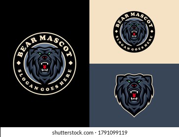 Bear Grizzly Creative Modern Emblem Unique Logo Design