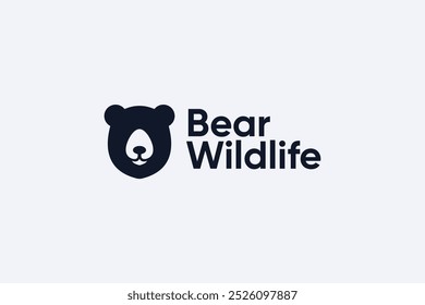 Urso grizzly mascote logotipo design vetor