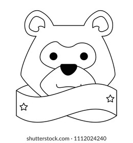 bear grizzly with tape frame