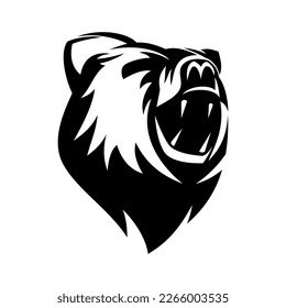 Bear grizzly vector illustration logo design template