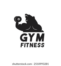 Bear gym fitness Logo Design