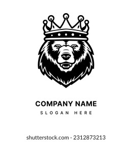 Bear hand drawn logo design illustration with a rustic charm, perfect for outdoor brands and adventure themed businesses. Wilderness, strength, nature inspired, rugged, versatile.