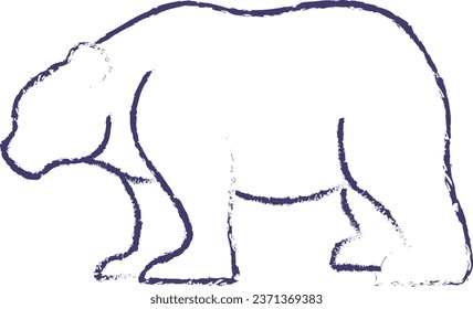 Bear hand drawn vector illustration