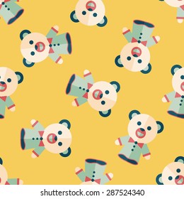 bear hand puppet flat icon,eps10 seamless pattern background